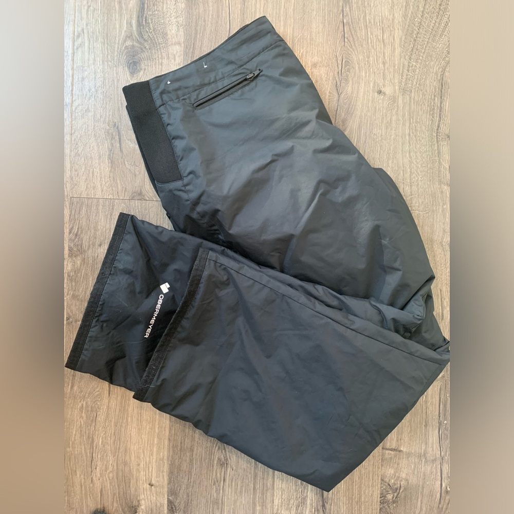 Obermeyer size 18 Black womens high waist ski pants with ribbed stretch sides